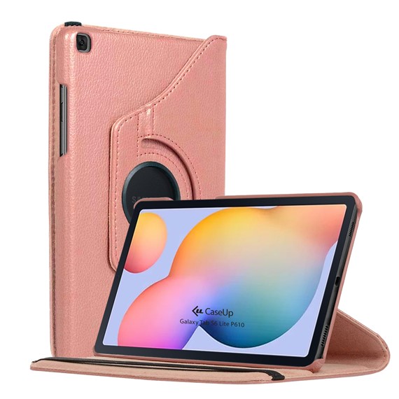 Samsung Galaxy Tab S6 Lite 10 4 P610 Kılıf CaseUp 360 Rotating Stand Rose Gold 1